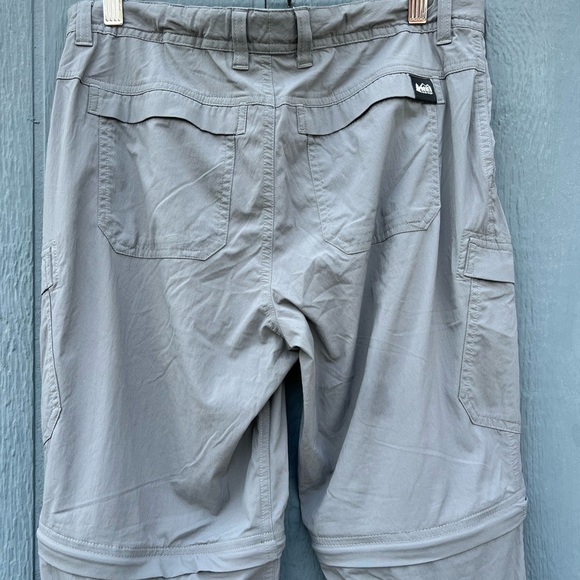 REI Utility Cargo Convertible Trail Pants Grey Size Small - Picture 5 of 9